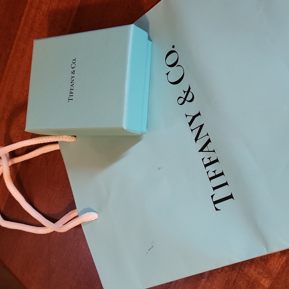Tiffany & Co. Blue Carboard Jewlery Box-empty And Gift Sack